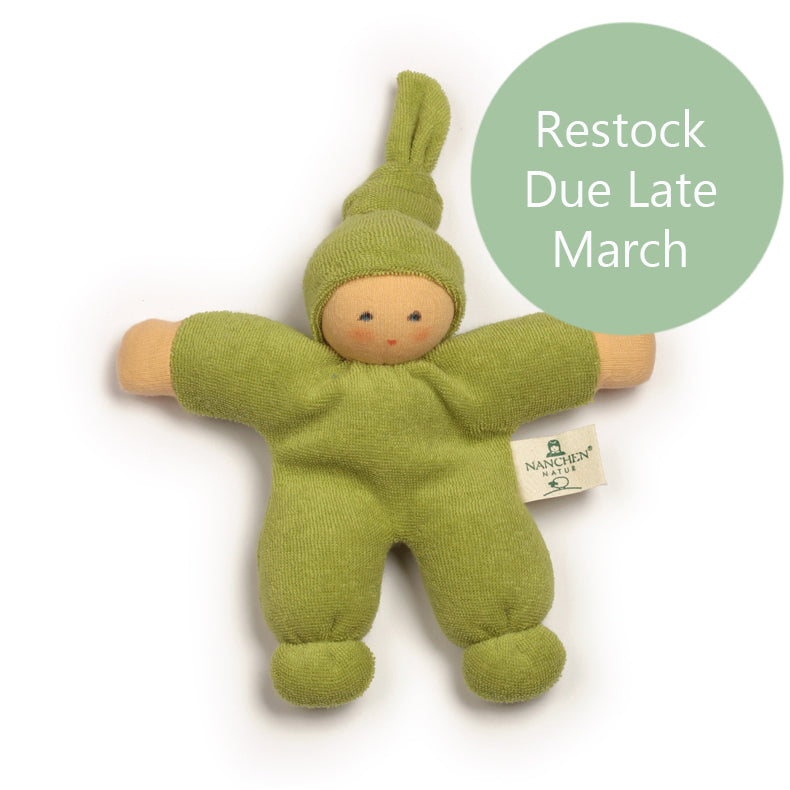 Nanchen Organic Waldorf Doll - Pimpel - Green - 17cm | | Nanchen | Little Acorn to Mighty Oaks