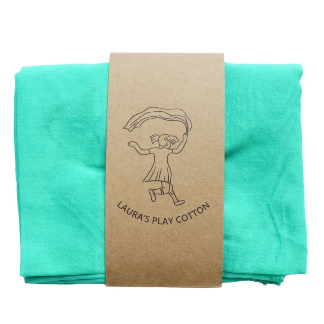 Laura's Play Cotton - Green - 35 x 35 inches - Organic Cotton | | Laura's Play Cotton | Little Acorn to Mighty Oaks