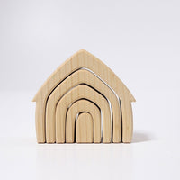 Grimm's Natural House Stacker | | Grimm's Spiel and Holz | Little Acorn to Mighty Oaks