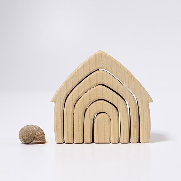 Grimm's Natural House Stacker | | Grimm's Spiel and Holz | Little Acorn to Mighty Oaks