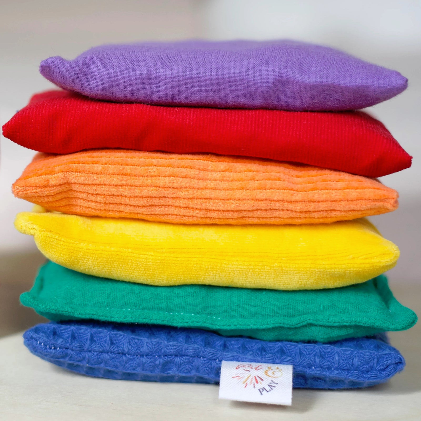 Pit and Play Sensory Beanbags Set of 6 – Rainbow | | Pit and Play | Little Acorn to Mighty Oaks