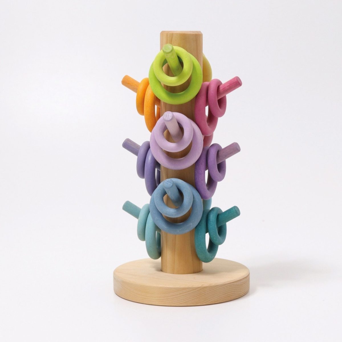 Grimm's Sorting Helper Building Rings Pastel | | Grimm's Spiel and Holz | Little Acorn to Mighty Oaks