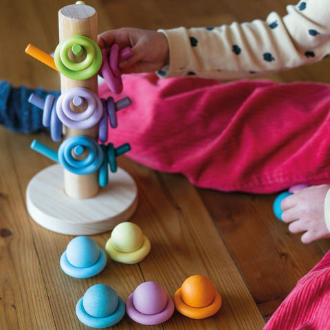 Grimm's Sorting Helper Building Rings Pastel