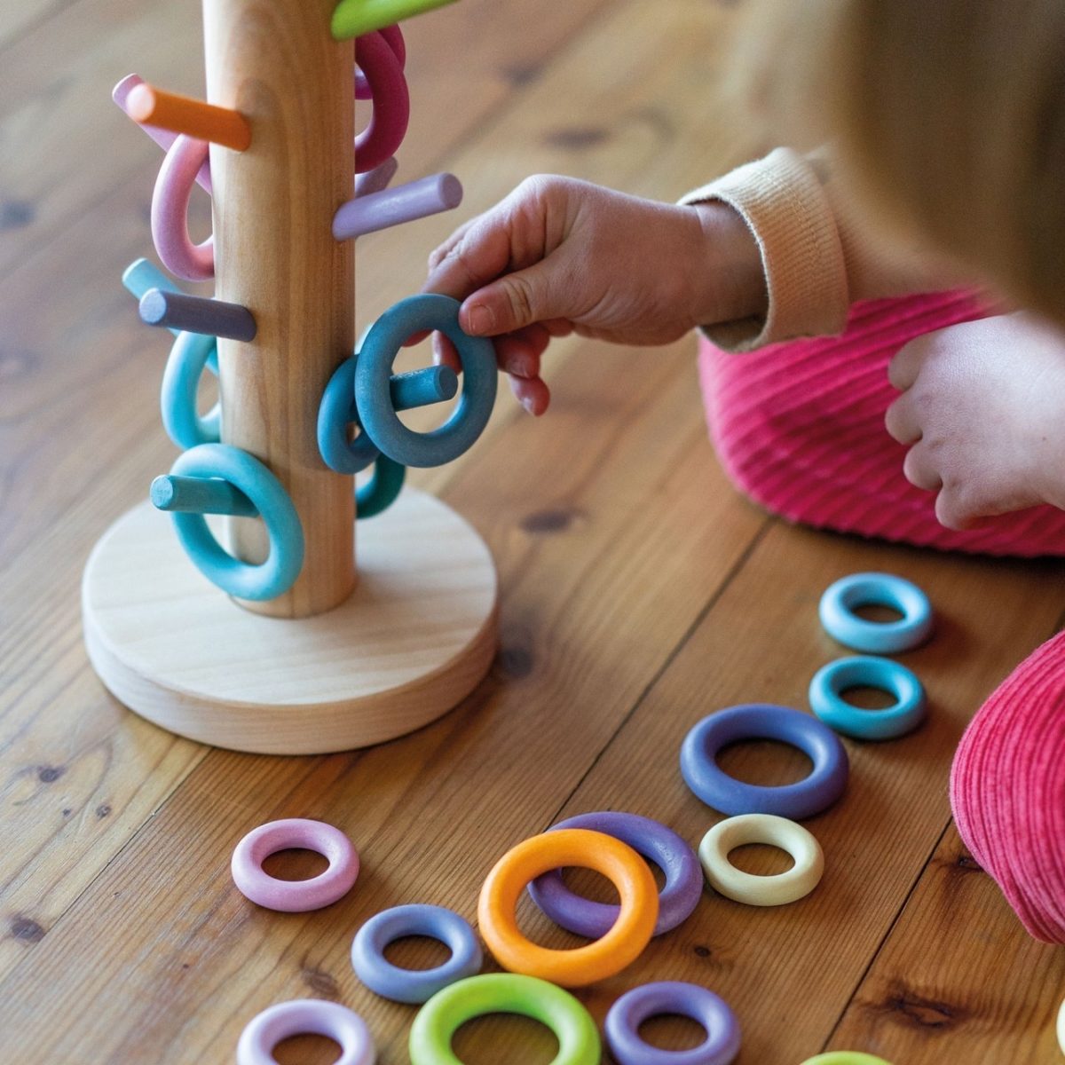 Grimm's Pastel Sorting Helper for Building Rings | | Grimm's Spiel and Holz | Little Acorn to Mighty Oaks
