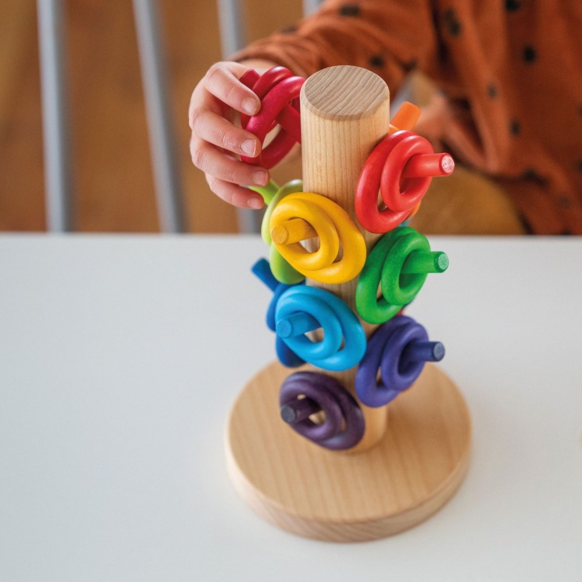 Grimm's Sorting Helper Building Rings Rainbow | | Grimm's Spiel and Holz | Little Acorn to Mighty Oaks