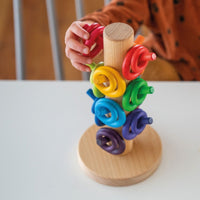 Grimm's Rainbow Sorting Helper for Building Rings | | Grimm's Spiel and Holz | Little Acorn to Mighty Oaks