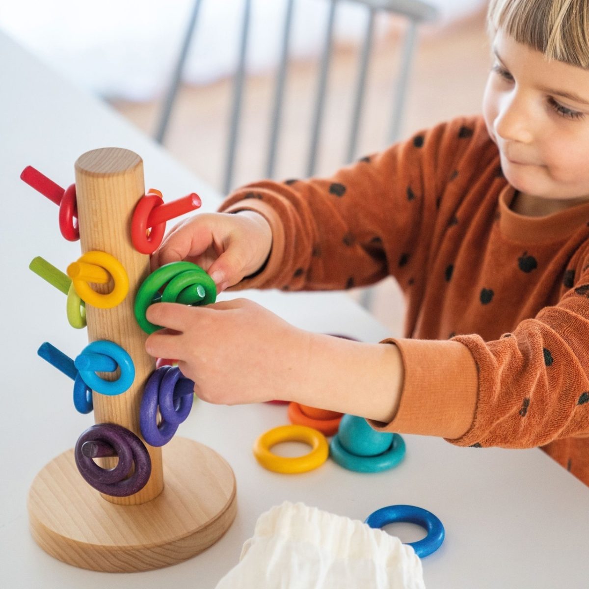 Grimm's Sorting Helper Building Rings Rainbow | | Grimm's Spiel and Holz | Little Acorn to Mighty Oaks