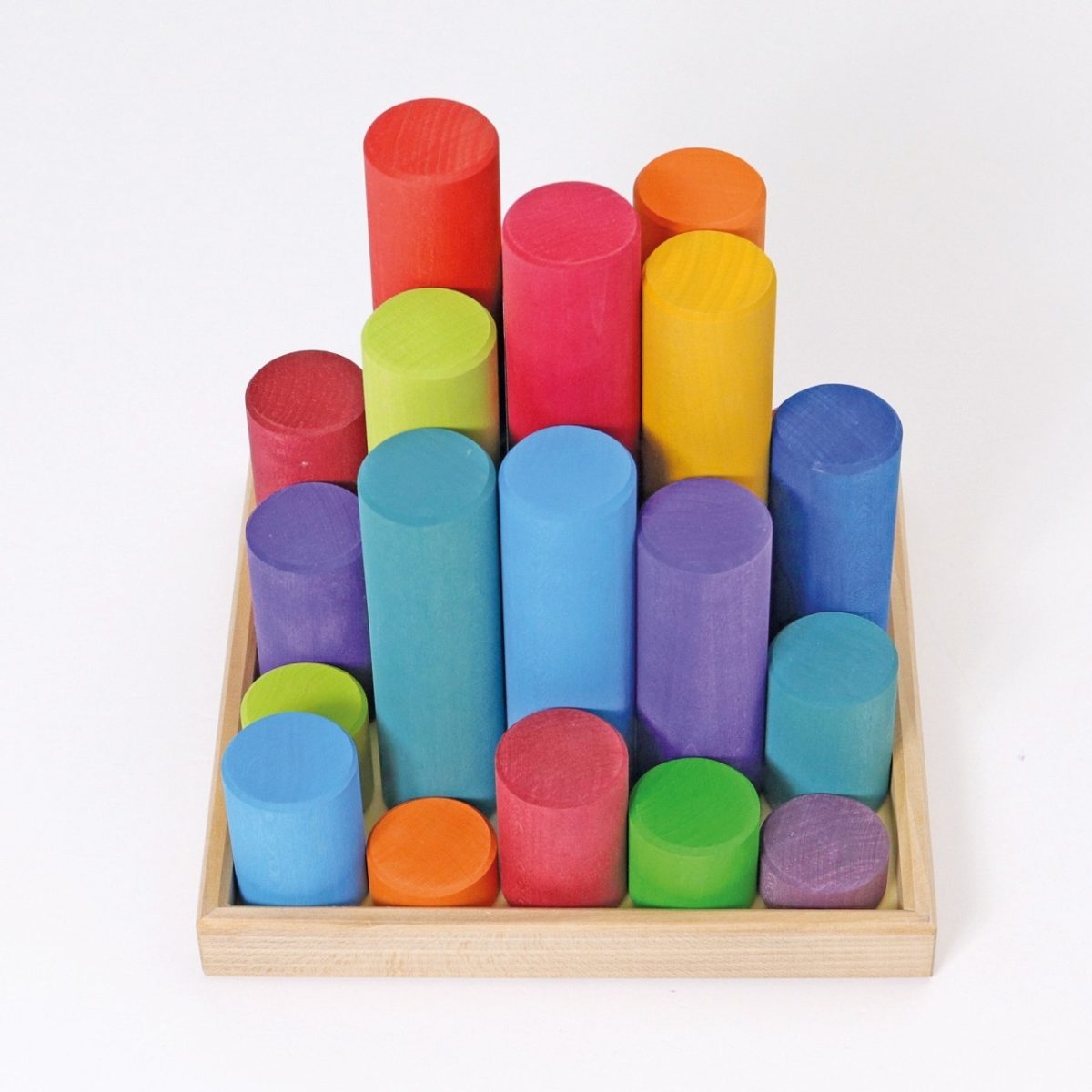 Grimm's Large Building Rollers Rainbow | | Grimm's Spiel and Holz | Little Acorn to Mighty Oaks