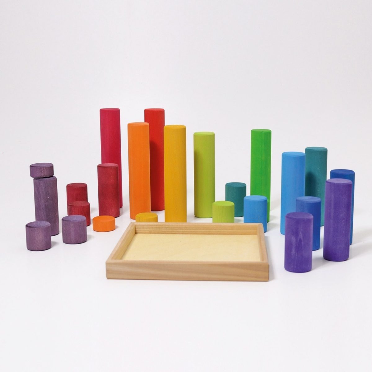 Grimm's Large Building Rollers Rainbow | | Grimm's Spiel and Holz | Little Acorn to Mighty Oaks