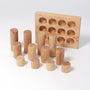 Grimm's Stacking Game Small Natural Rollers | | Grimm's Spiel and Holz | Little Acorn to Mighty Oaks