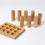 Grimm's Stacking Game Small Natural Rollers | | Grimm's Spiel and Holz | Little Acorn to Mighty Oaks