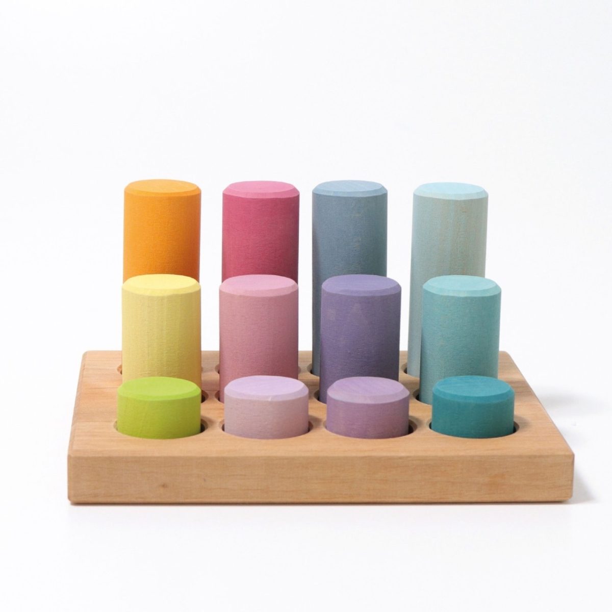 Grimm's Stacking Game Small Pastel Rollers | | Grimm's Spiel and Holz | Little Acorn to Mighty Oaks