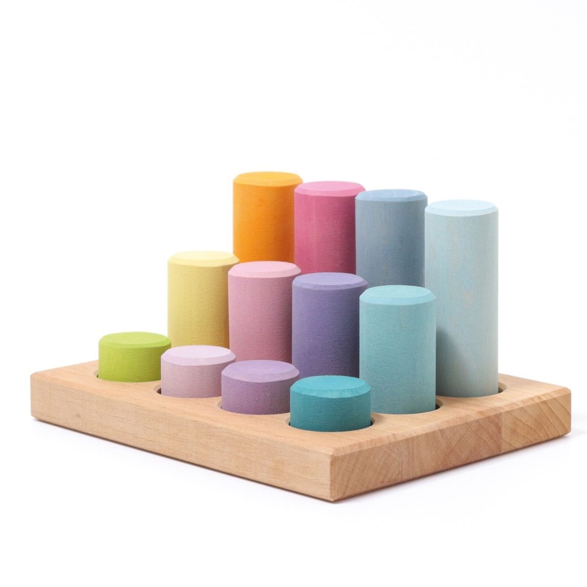 Grimm's Stacking Game Small Pastel Rollers | | Grimm's Spiel and Holz | Little Acorn to Mighty Oaks