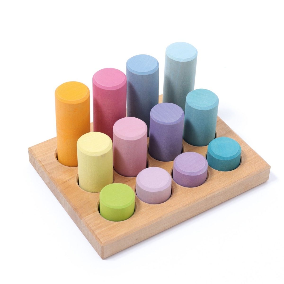 Grimm's Stacking Game Small Pastel Rollers | | Grimm's Spiel and Holz | Little Acorn to Mighty Oaks