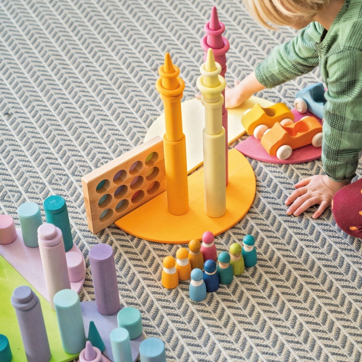 Grimm's Large Building Rollers Pastel | | Grimm's Spiel and Holz | Little Acorn to Mighty Oaks