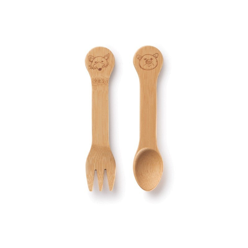 Bambu Organic Kid's Fork and Spoon Set | | Bambu | Little Acorn to Mighty Oaks