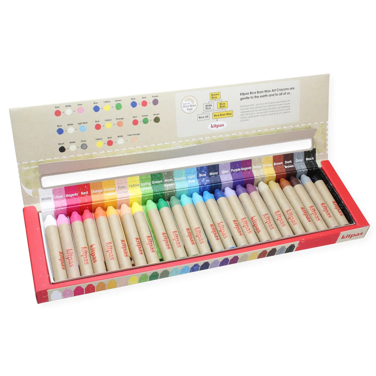 Kitpas Window Crayons - Medium 24 Colours | | Kitpas | Little Acorn to Mighty Oaks