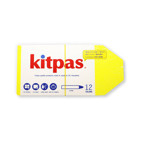 Kitpas Window Crayons - Large 12 Colours