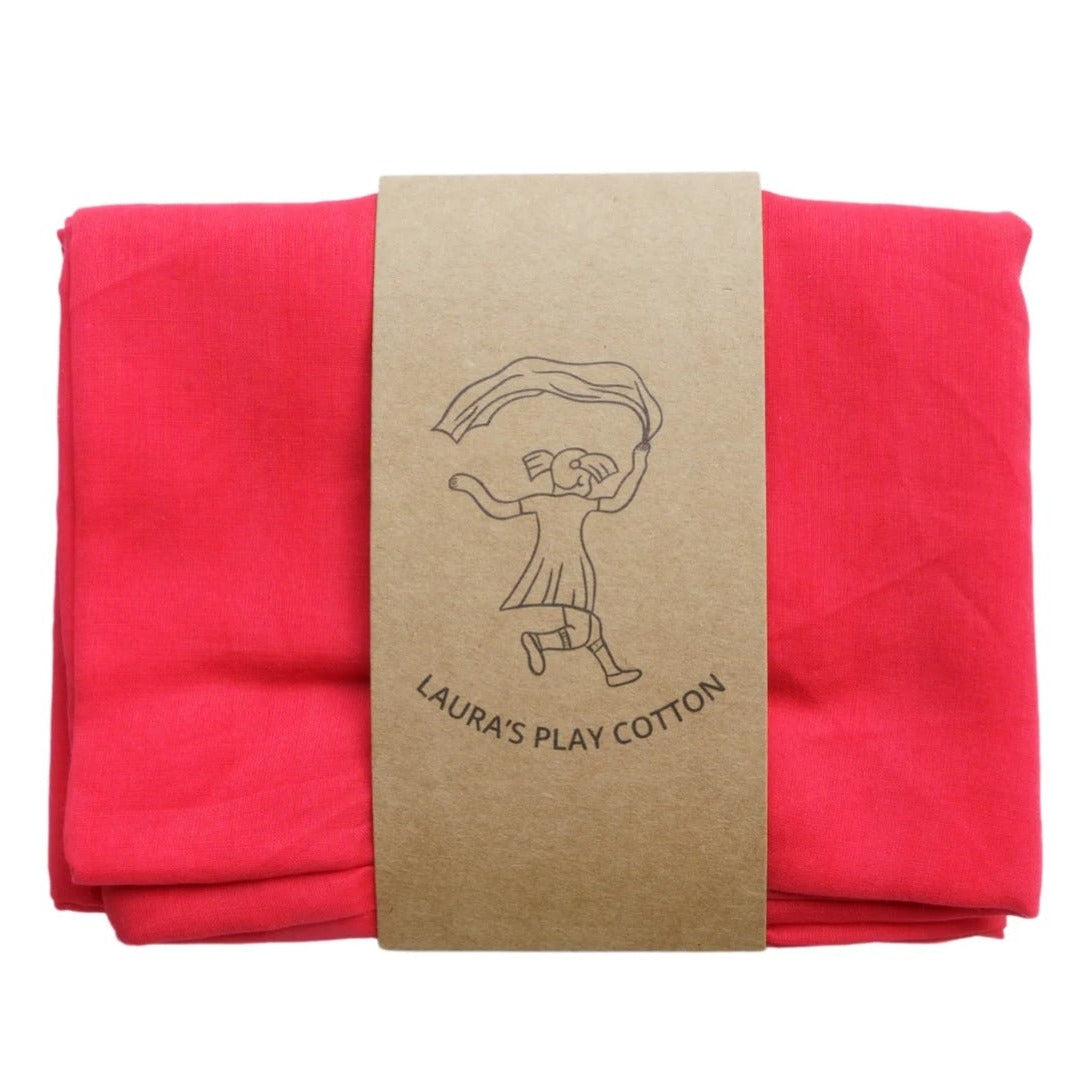 Laura's Play Cotton - Red - 35 x 35 inches - Organic Cotton | | Laura's Play Cotton | Little Acorn to Mighty Oaks