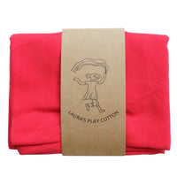 Laura's Play Cotton - Red - 35 x 35 inches - Organic Cotton | | Laura's Play Cotton | Little Acorn to Mighty Oaks