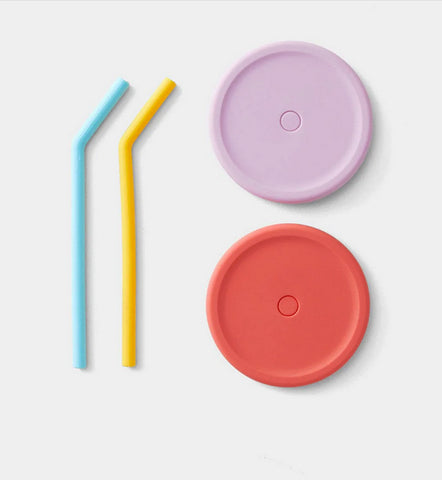 PlanetBox Silicone Straw and Lid Set