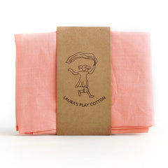 Laura's Play Cotton -Light Red - 35 x 35 inches - Organic Cotton