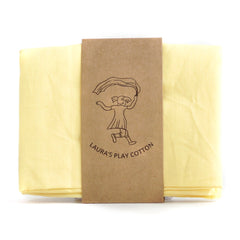 Laura's Play Cotton -Light Yellow - 35 x 35 inches - Organic Cotton