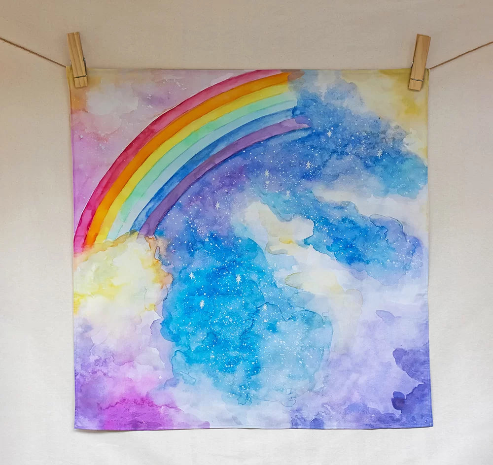 Wonderie - Magical Sky Organic Cotton Play Cloth - 1m x 1m | | Wonderie Organic Play Cloths | Little Acorn to Mighty Oaks