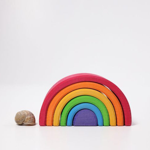 Grimm's Stacking Rainbow - 6 Piece | | Grimm's Spiel and Holz | Little Acorn to Mighty Oaks