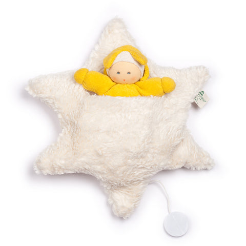 Nanchen Organic Waldorf Star Bed & Baby - Music Box