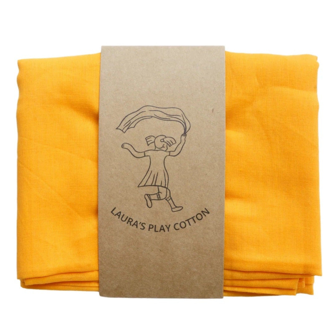 Laura's Play Cotton - Orange - 35 x 35 inches - Organic Cotton | | Laura's Play Cotton | Little Acorn to Mighty Oaks