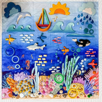 Wonderie - Amongst Corals Organic Cotton Play Cloth - 1m x 1m | | Wonderie Organic Play Cloths | Little Acorn to Mighty Oaks