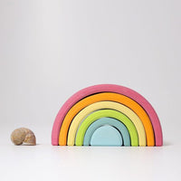 Grimm's Stacking Rainbow Pastel - 6 Piece | | Grimm's Spiel and Holz | Little Acorn to Mighty Oaks