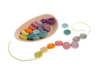 Grimm's Threading Game - Small Pastel Buttons | | Grimm's Spiel and Holz | Little Acorn to Mighty Oaks