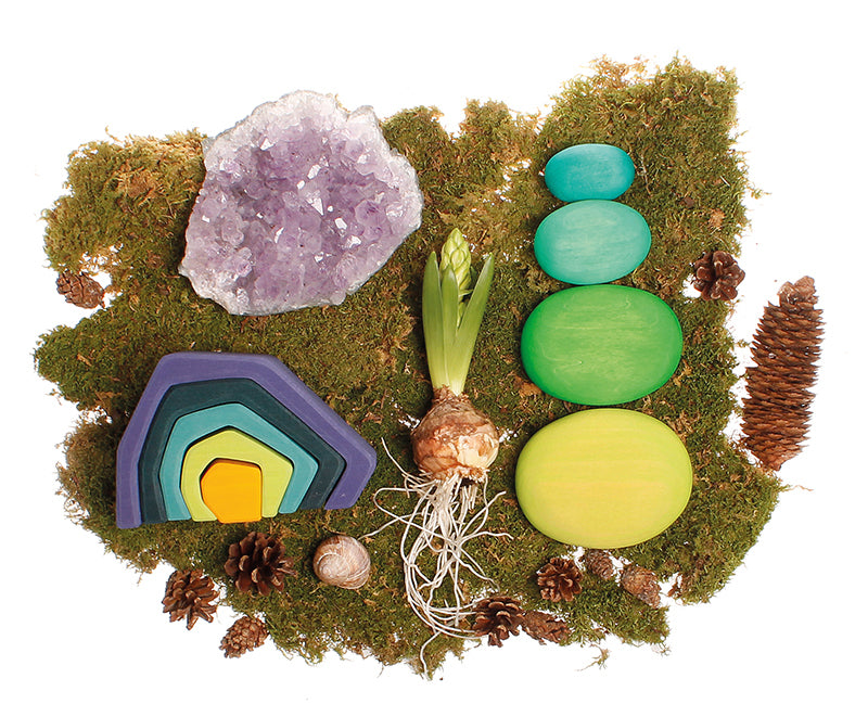 Grimm's Wooden Pebbles - Moss | | Grimm's Spiel and Holz | Little Acorn to Mighty Oaks