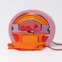 Grimm's Mobile Home - Pink/Orange | | Grimm's Spiel and Holz | Little Acorn to Mighty Oaks