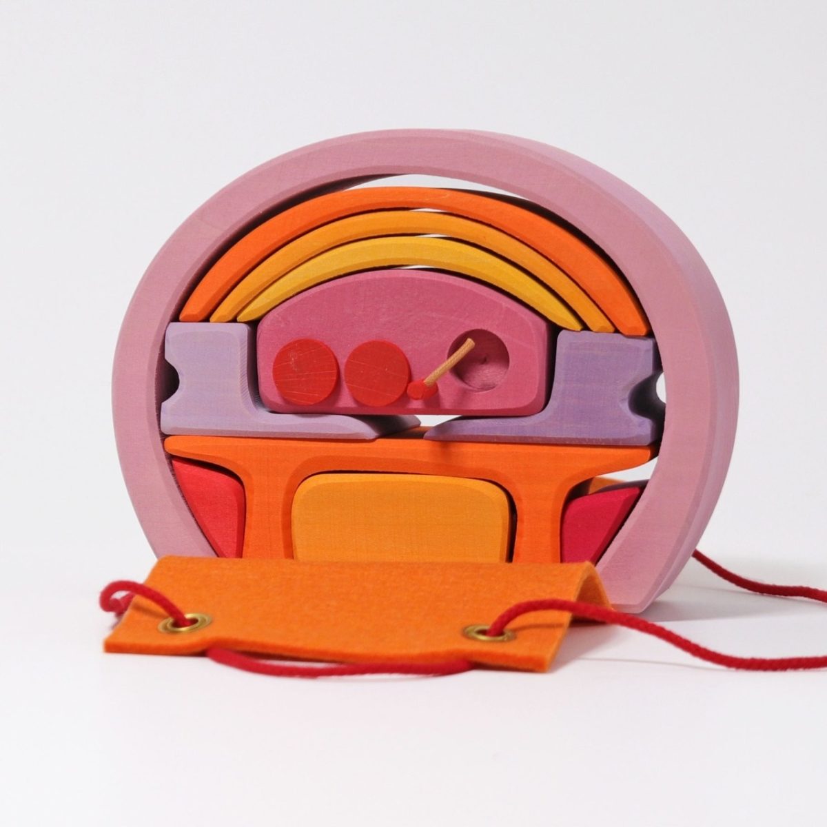 Grimm's Mobile Home - Pink/Orange | | Grimm's Spiel and Holz | Little Acorn to Mighty Oaks