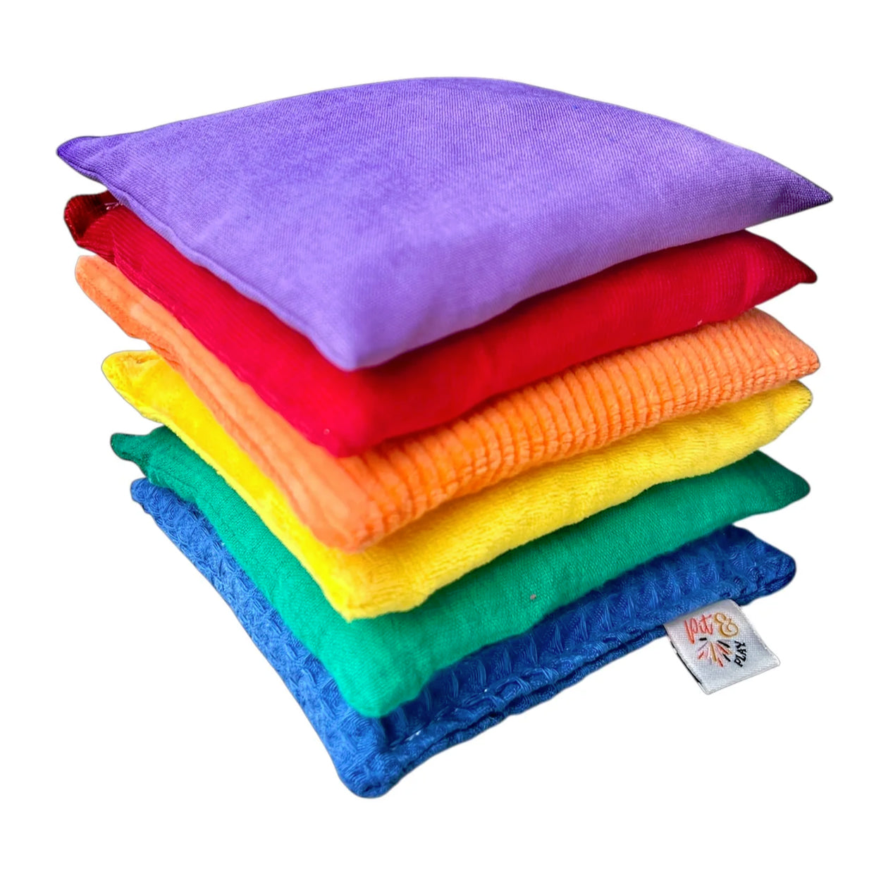 Pit and Play Sensory Beanbags Set of 6 – Rainbow