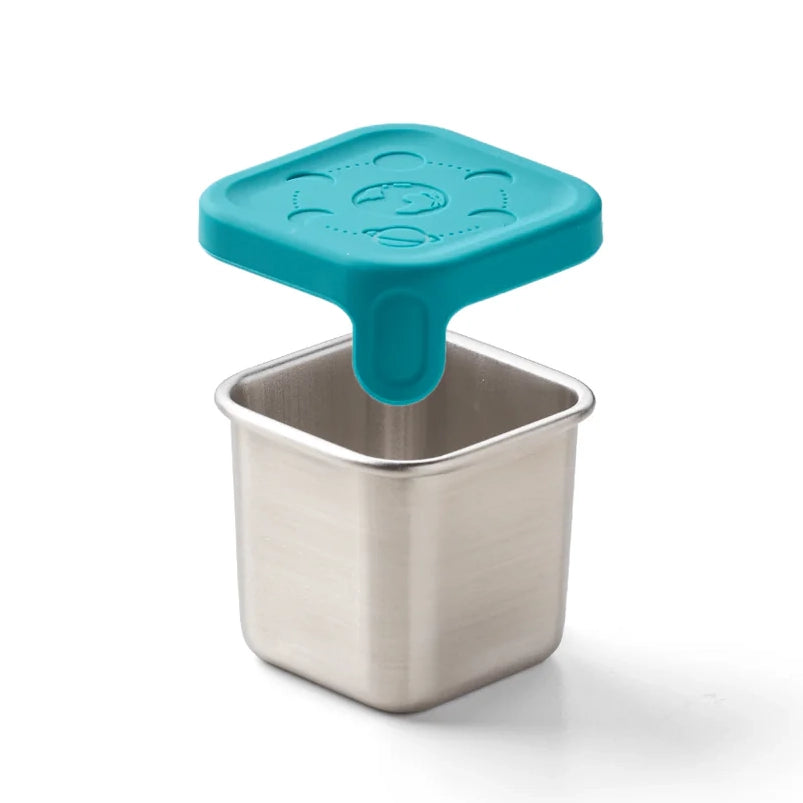 PlanetBox Stainless Steel Little Square Dipper 2.4oz - Galactic | | PlanetBox | Little Acorn to Mighty Oaks