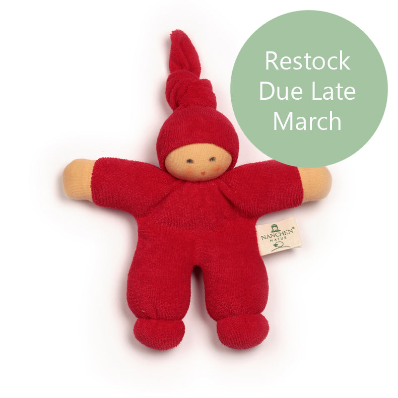 Nanchen Organic Waldorf Doll - Pimpel - Red - 17cm | | Nanchen | Little Acorn to Mighty Oaks