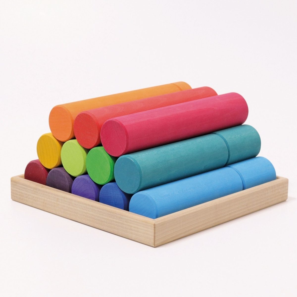 Grimm's Large Building Rollers Rainbow | | Grimm's Spiel and Holz | Little Acorn to Mighty Oaks