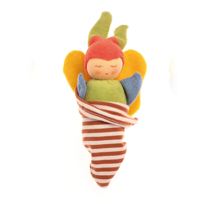 Nanchen Organic Waldorf Doll - Butterfly Baby Rattle | | Nanchen | Little Acorn to Mighty Oaks