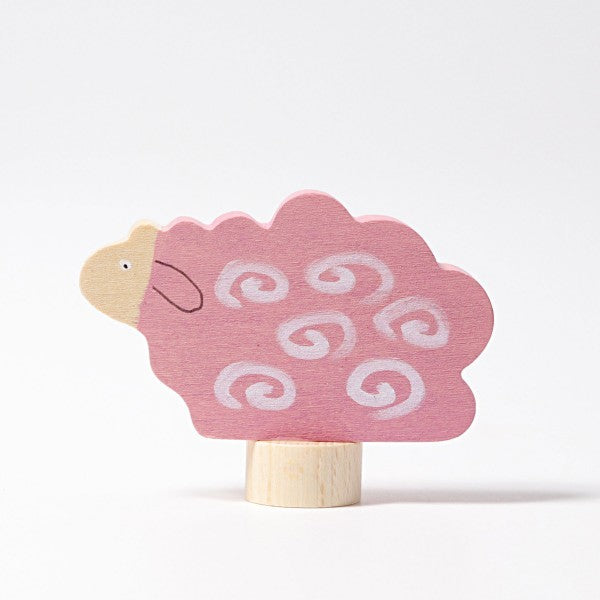 Grimm's Celebration Ring Figure - Pink Sheep | | Grimm's Spiel and Holz | Little Acorn to Mighty Oaks