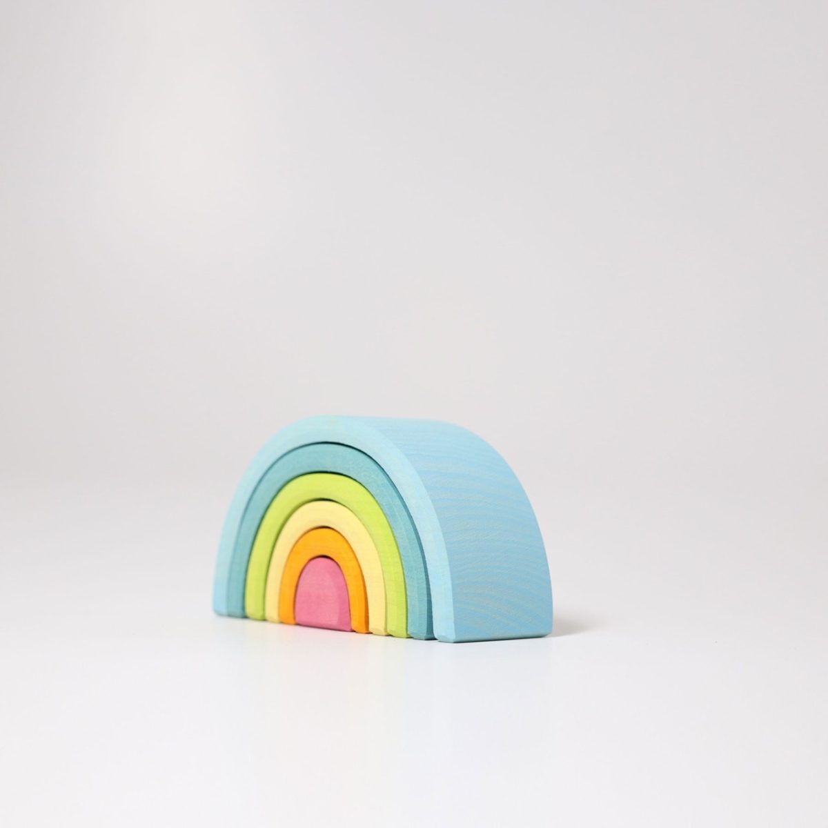 Grimm's Small Pastel Rainbow Stacker | | Grimm's Spiel and Holz | Little Acorn to Mighty Oaks