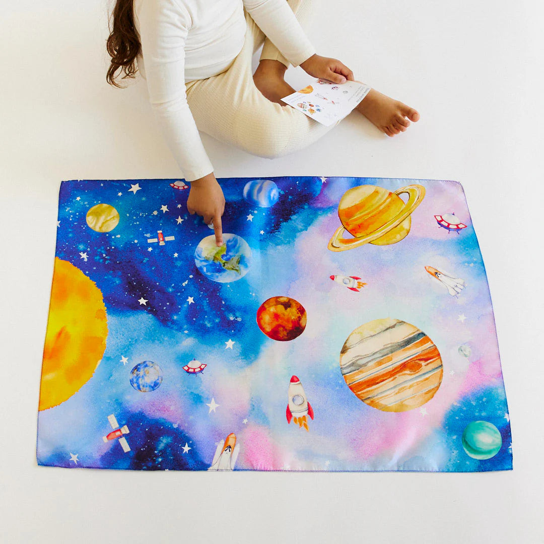 Sarah's Silks - Seek and Find Silks - Outer Space 22 x 29 inch | | Sarah's Silks | Little Acorn to Mighty Oaks