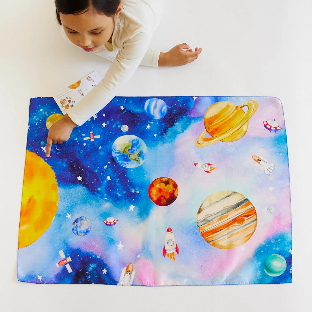 Sarah's Silks - Seek and Find Silks - Outer Space 22 x 29 inch | | Sarah's Silks | Little Acorn to Mighty Oaks