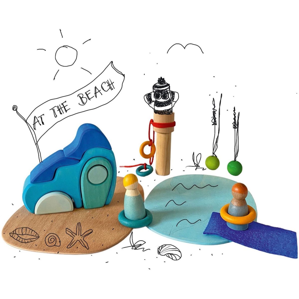 Grimm's Small World Play - By The Water | | Grimm's Spiel and Holz | Little Acorn to Mighty Oaks