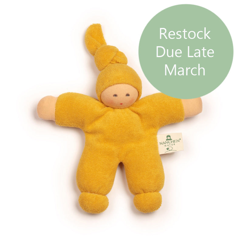 Nanchen Organic Waldorf Doll - Pimpel - Yellow - 17cm | | Nanchen | Little Acorn to Mighty Oaks