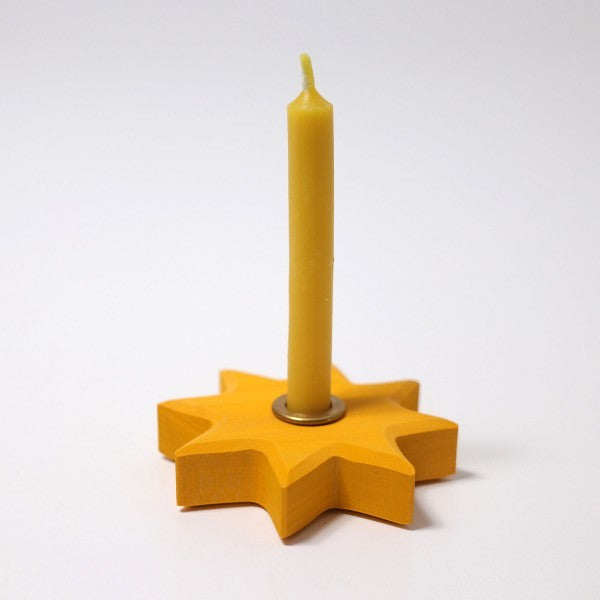 Grimm's Yellow Star Candle Holder | | Grimm's Spiel and Holz | Little Acorn to Mighty Oaks